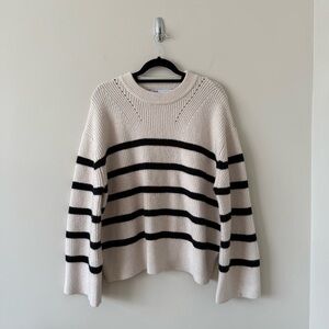 Zara - Blogger Fave “Striped Knit Oversized Pullover”(Size:Medium)